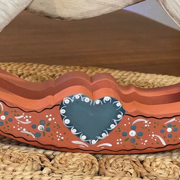 Vintage Full Art Wooden Rocking Horse Hand Painted and Finished on One Side - Picture 6 of 14